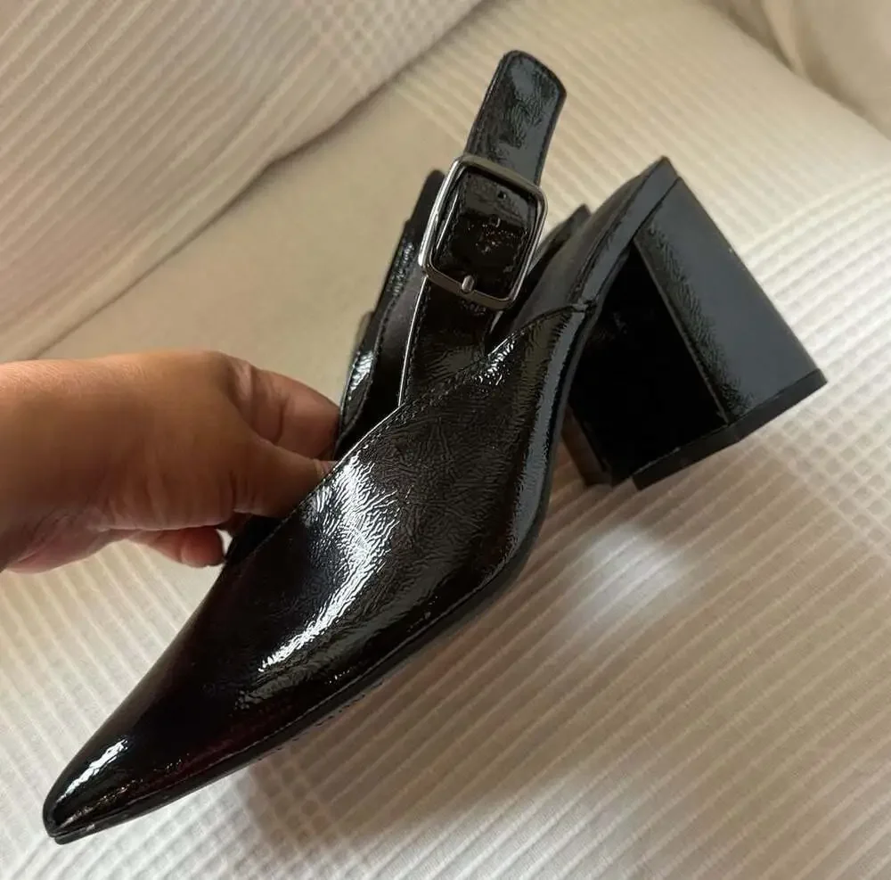 Old Navy Slingback Heel Size 7 Black Patent